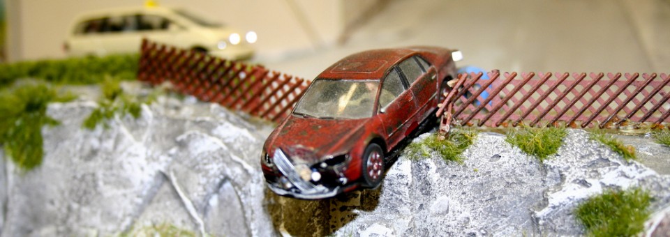 Toy Cars Staged in an Accident